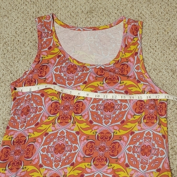 Soft Surroundings Santiago Medallion Maxi Dress Pink Jersey Knit Large 2EE22 - Picture 4 of 8